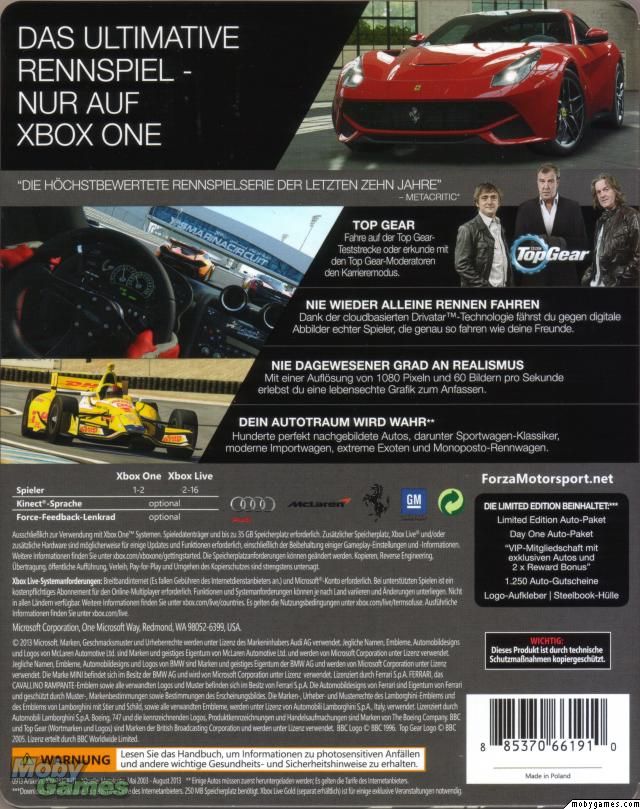 Forza Motorsport 5 - Microsoft Xbox One (Microsoft Studios - 1-2) video game collectible [Barcode 885370661873] - Main Image 2