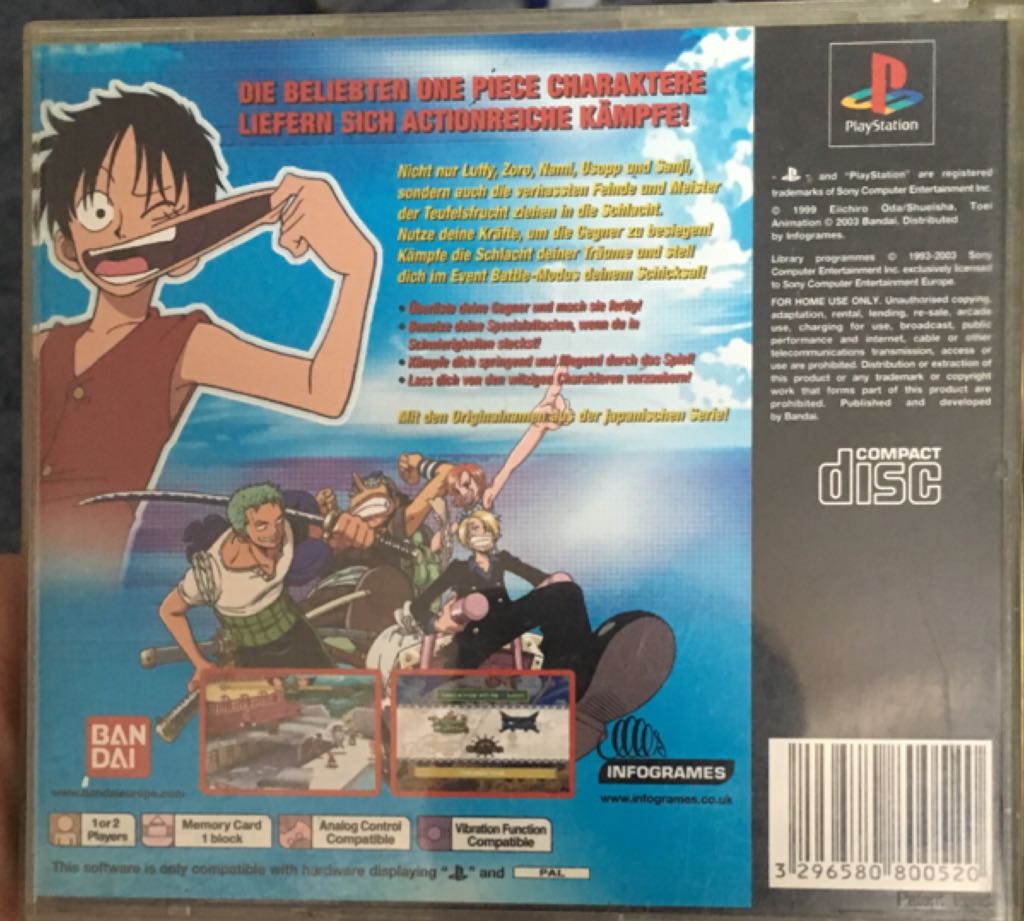 One Piece Grand Battle - Sony PlayStation (Bandai - 1-2) video game collectible [Barcode 3296580800520] - Main Image 2