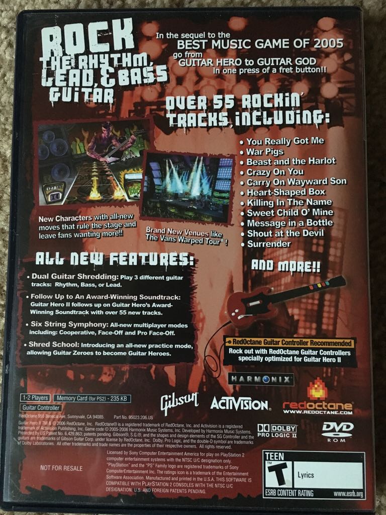 Guitar Hero Two - Sony PlayStation 2 (PS2) video game collectible - Main Image 2