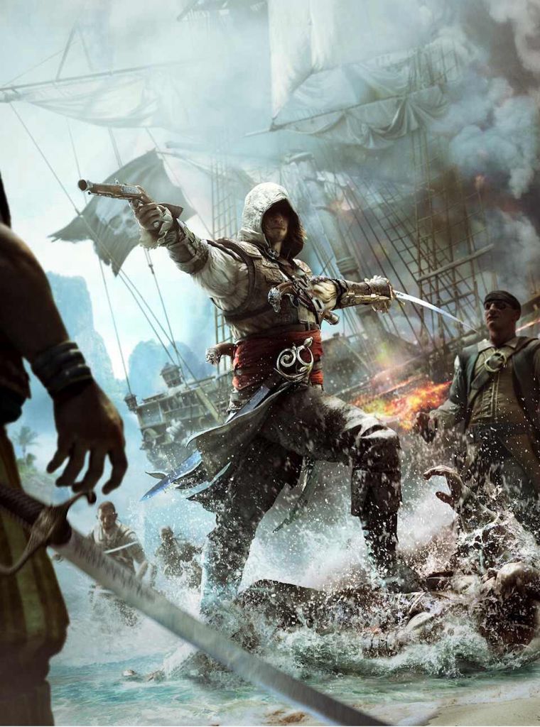 Assasins Creed 4: Black Flag - Microsoft Xbox 360 (Bethesda Softworks, Ubisoft) video game collectible - Main Image 2