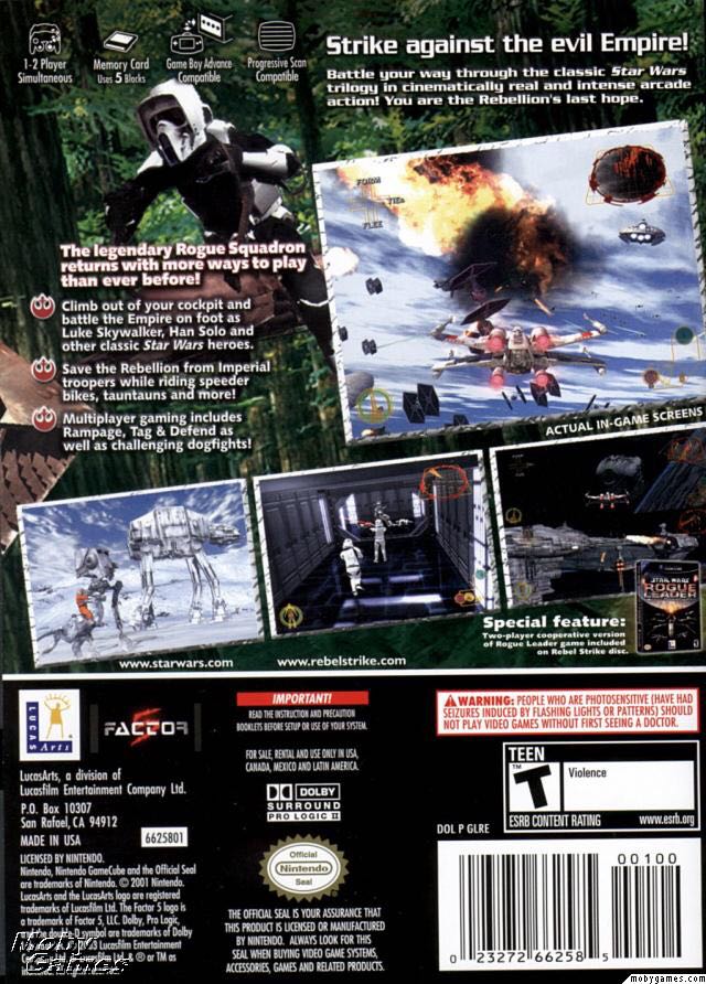Star Wars: Rogue Squadron III - Rebel Strike - Nintendo GameCube (Lucas Arts - 1) video game collectible [Barcode 023212668592] - Main Image 2