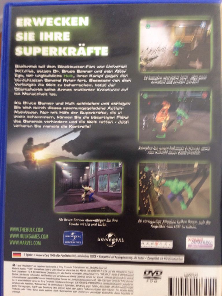 TheHulk - Sony PlayStation 2 (PS2) video game collectible [Barcode 3348542176454] - Main Image 2