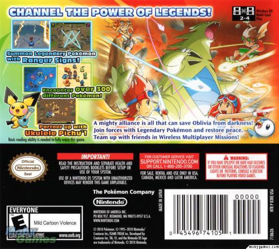 Pokémon Ranger: Guardian Signs - Nintendo DS (Nintendo - 1) video game collectible [Barcode 045496470494] - Main Image 2