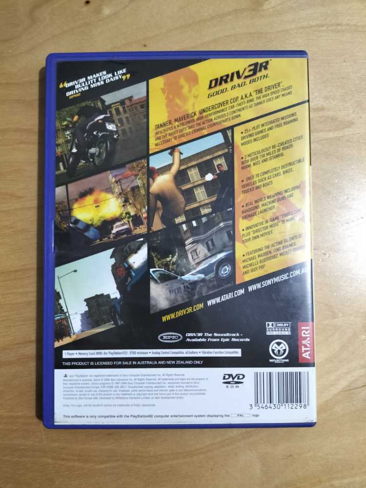 Driver 3 - Sony PlayStation 2 (PS2) (Atari Europe SAS - 1) video game collectible [Barcode 3546430112298] - Main Image 2