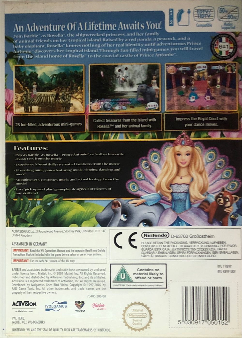 Barbie As The Island Princess - Nintendo Wii video game collectible [Barcode 5030917050152] - Main Image 2
