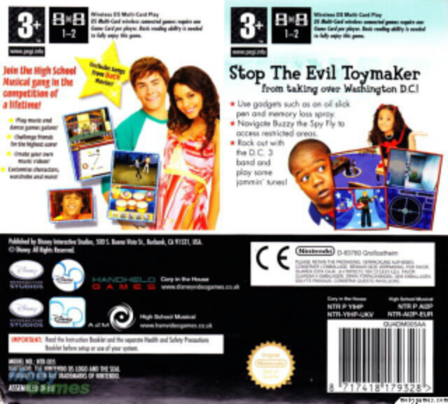 Double Pack - Disney on the go: Cory in The HausE / High School Musical - Makin’ The Cut! - Nintendo DS (2) video game collectible [Barcode 8717418179328] - Main Image 2