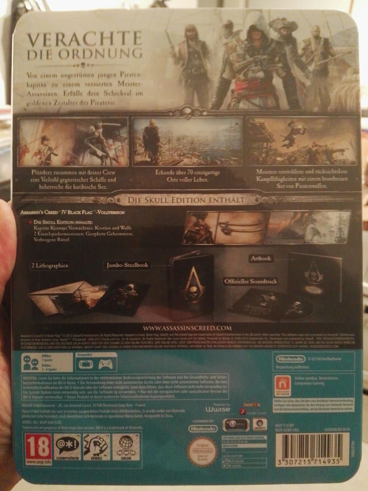 Assassin’s Creed IV Black Flag Skull Edition - Nintendo Wii U video game collectible [Barcode 3307215714935] - Main Image 2