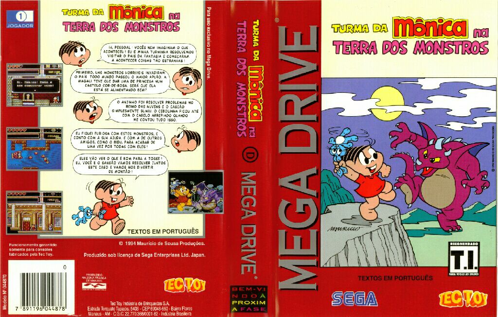 Turma da Mônica na Terra dos Monstros - Sega Megadrive video game collectible - Main Image 1