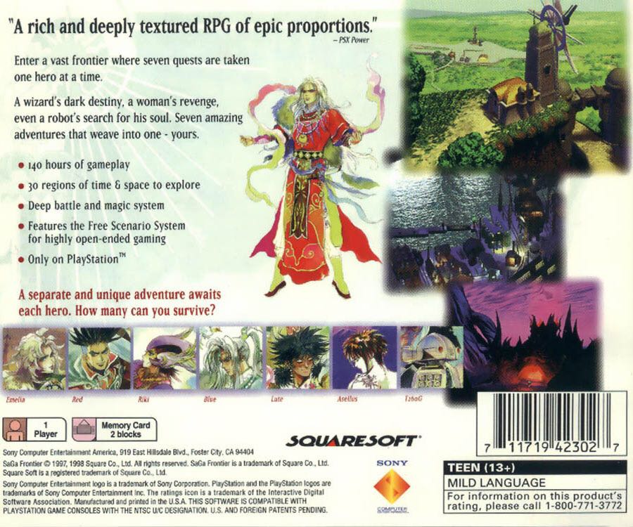 SaGa Frontier 2 - Sony PlayStation (Square Europe - 1) video game collectible [Barcode 711719144229] - Main Image 2