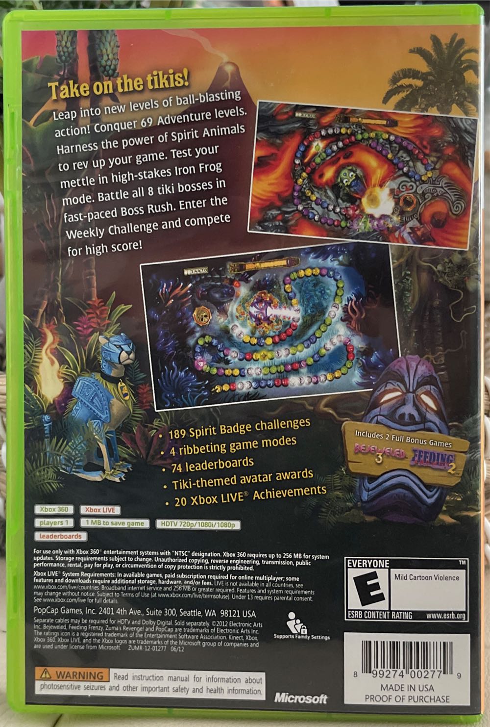 Zuma’s Revenge! - Microsoft Xbox 360 (Pop Cap - 1) video game collectible [Barcode 899274002779] - Main Image 4