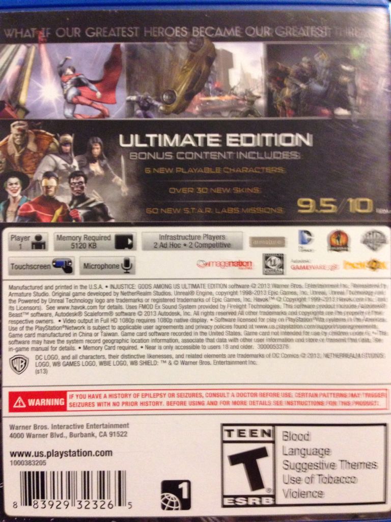 Injustice: Gods Among Us (Ultimate Edition) - Sony PSP Go (NetherRealm - 2) video game collectible - Main Image 2