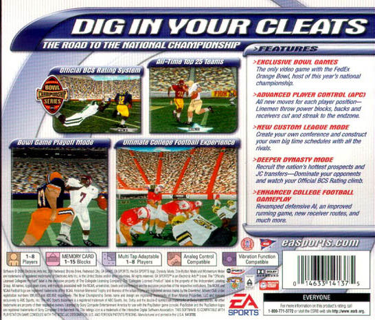 NCAA Football 2001 - Sony PlayStation (Ea Sports - 8) video game collectible [Barcode 014633141375] - Main Image 2