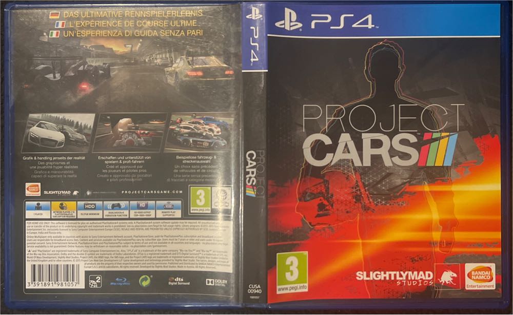 Project Cars - Sony PlayStation 4 (PS4) (Bandai Namco Entertainment) video game collectible [Barcode 3391891981057] - Main Image 3