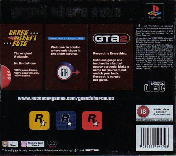 Grand Theft Auto: Collector’s Edition - Sony PlayStation (Rockstar Games - 1) video game collectible [Barcode 710425231803] - Main Image 2
