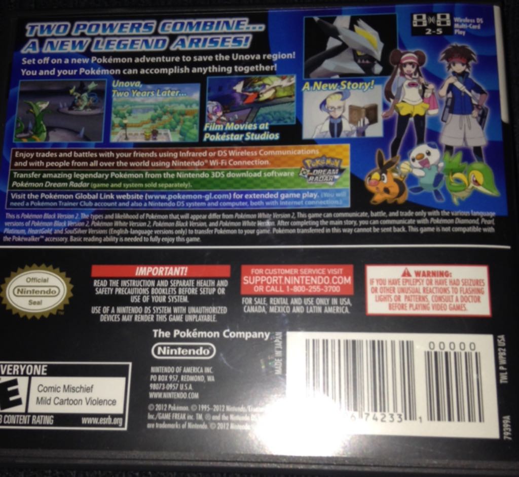 Pokémon Black Version 2 - Nintendo DS video game collectible [Barcode 045496742331] - Main Image 2