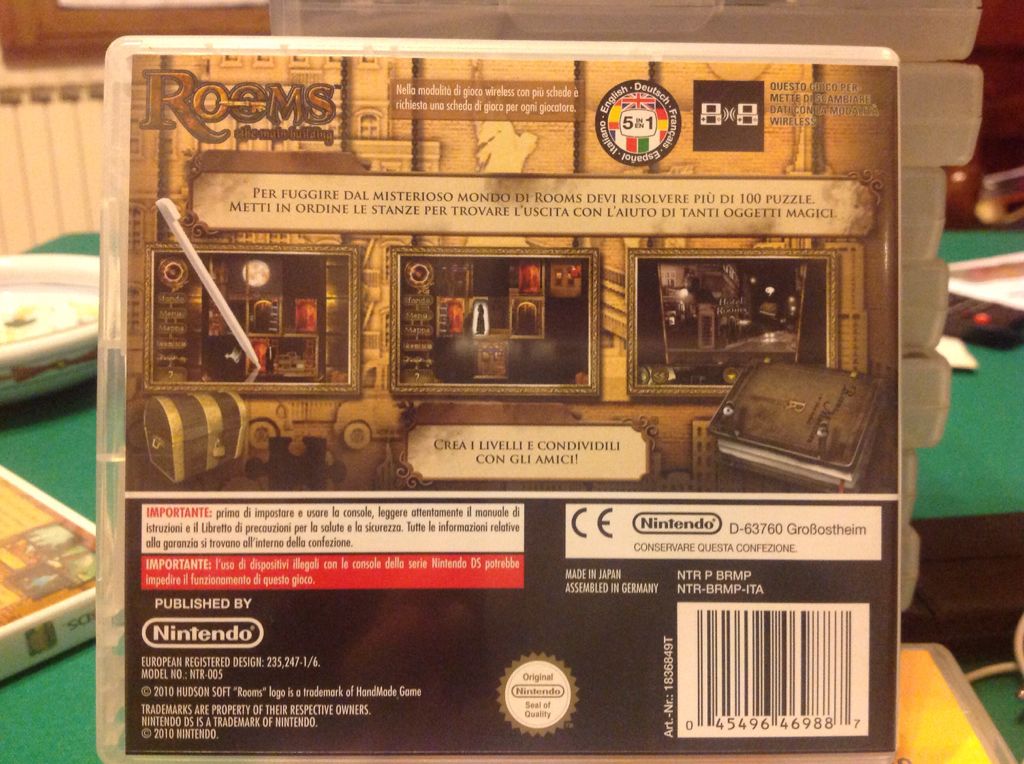 Rooms - Nintendo DS (Nintendo - 1) video game collectible [Barcode 045496469887] - Main Image 2