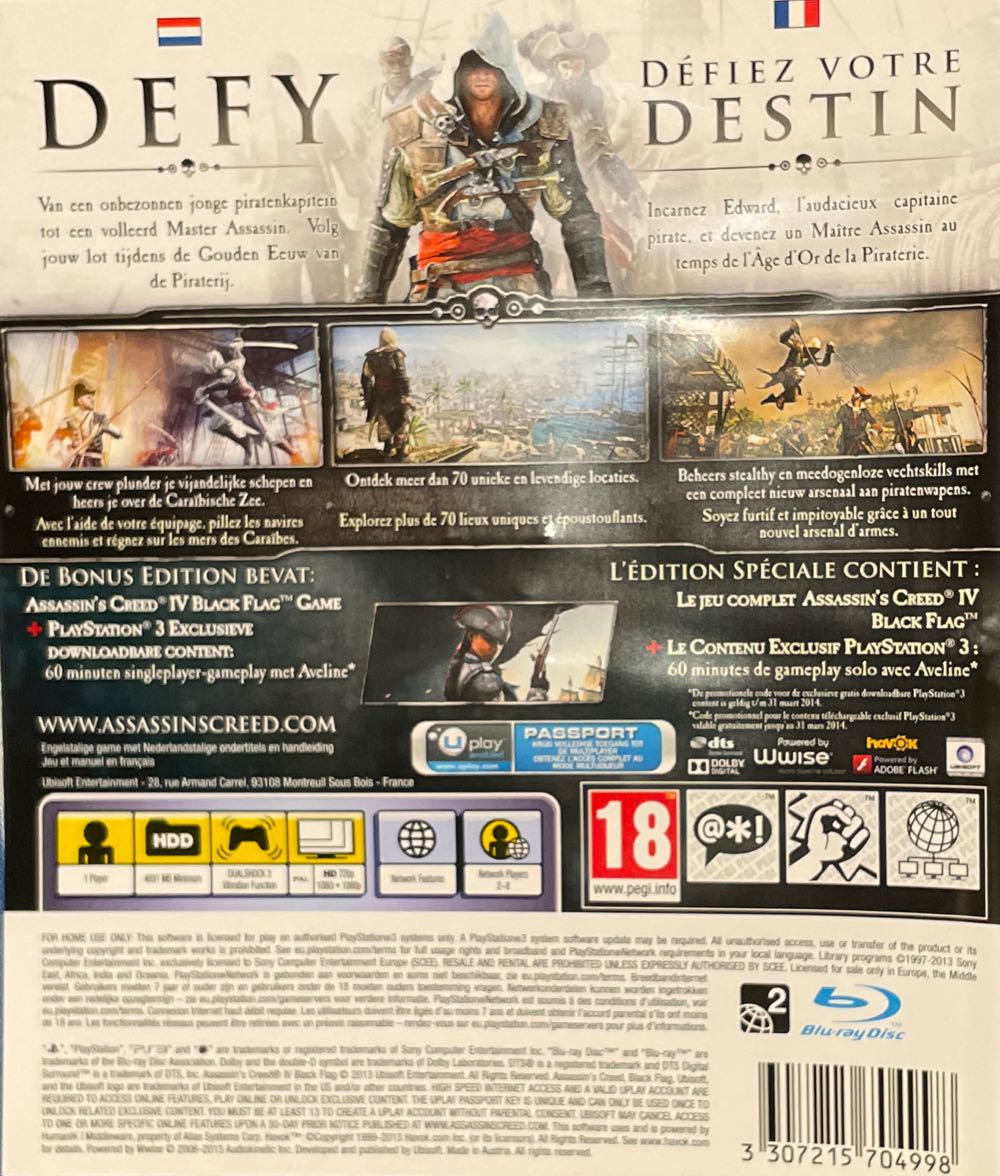 Assasin’s Creed IV Black Flag - Sony PlayStation 3 (PS3) (Ubisoft - 1) video game collectible - Main Image 2