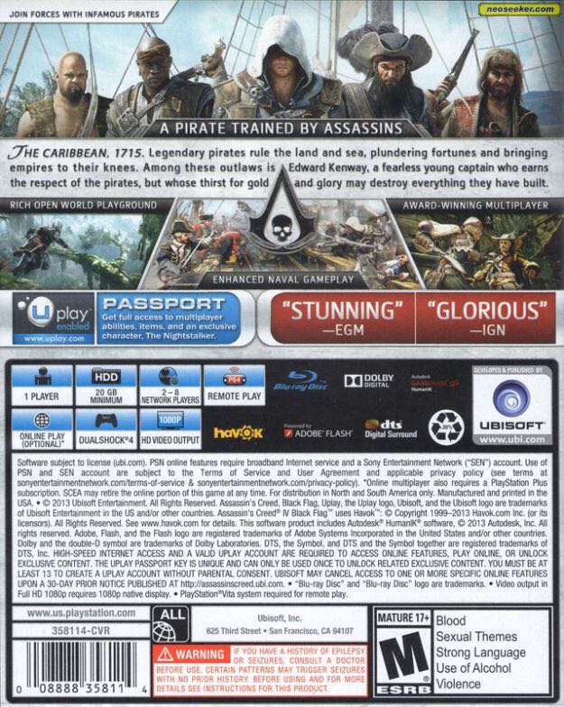 Assasin’s Creed IV Black Flag - Sony PlayStation 3 (PS3) video game collectible - Main Image 2