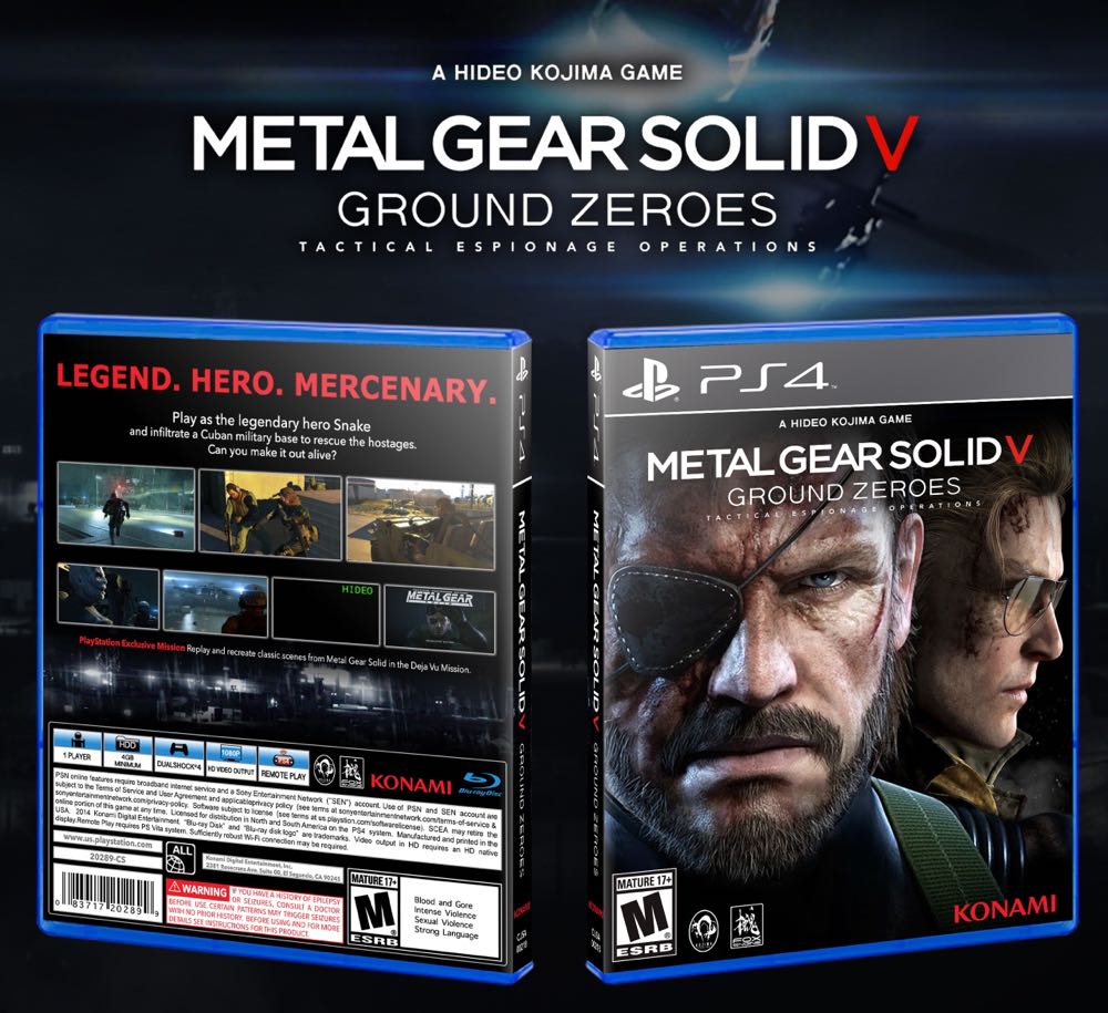 Metal Gear Solid V: Ground Zeroes - Sony PlayStation 4 (PS4) (Konami - 1) video game collectible [Barcode 083717202899] - Main Image 3