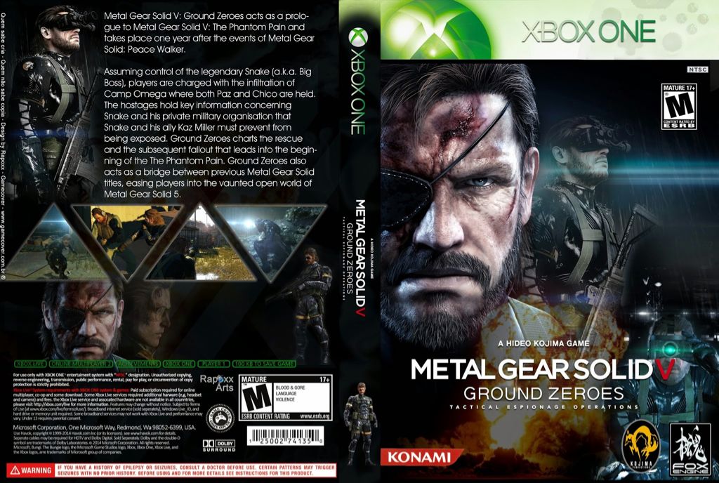 Metal Gear Solid V: Ground Zeroes (R) - Microsoft Xbox One (Konami - 1) video game collectible [Barcode 083717301905] - Main Image 2