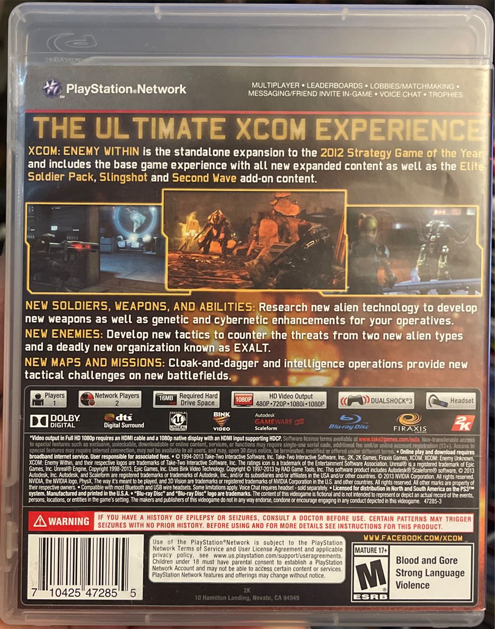 Xcom Enemy Within - Sony PlayStation 3 (PS3) (2K Games - 1) video game collectible [Barcode 710425472855] - Main Image 2