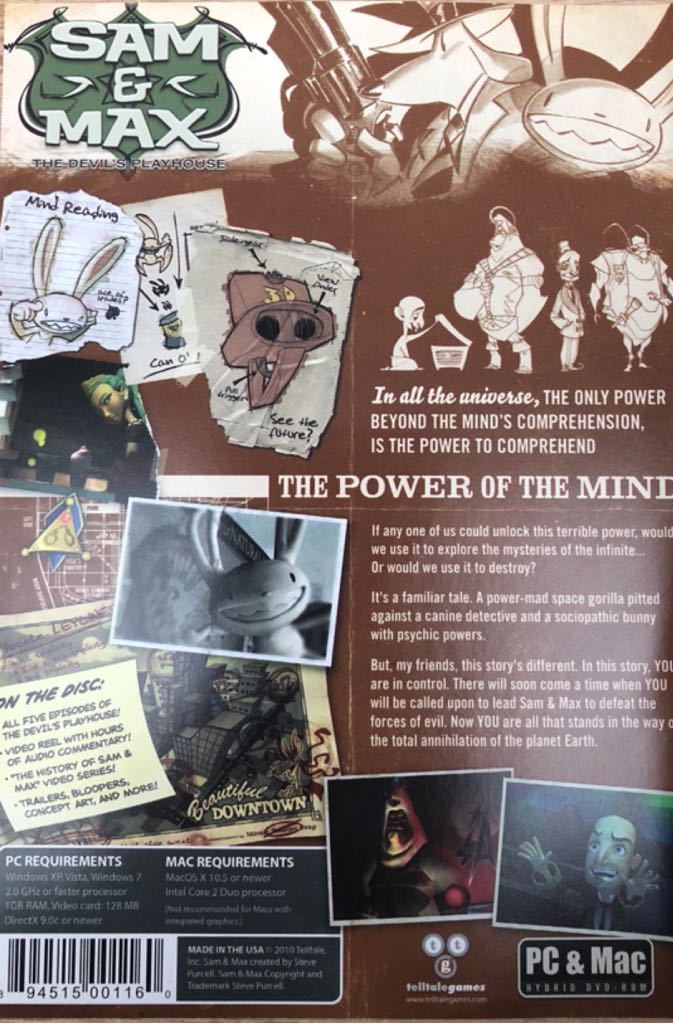 Sam And Max: The Devil’s Playhouse - PC (Telltale Games - 1) video game collectible [Barcode 5060199420671] - Main Image 2