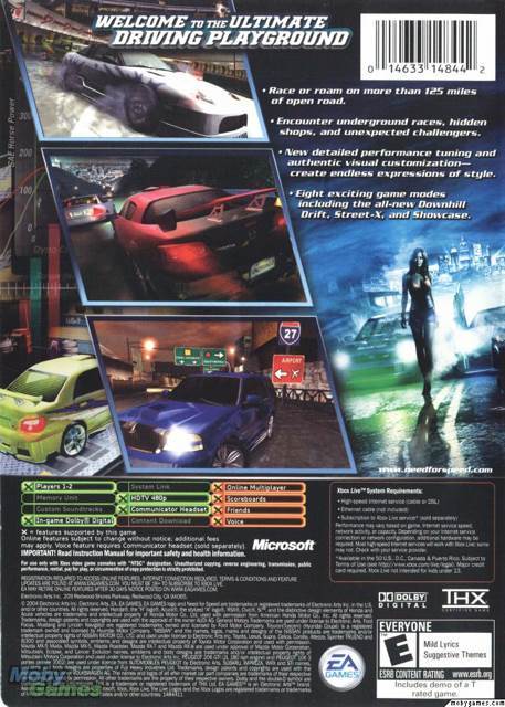 Xbox Need for Speed Underground 2 - Microsoft Xbox (Electronic Arts/EA Games - 2) video game collectible [Barcode 014633148442] - Main Image 2