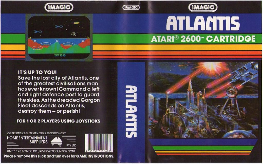 Atlantis - Atari 2600 (Atari/Imagic) video game collectible - Main Image 2