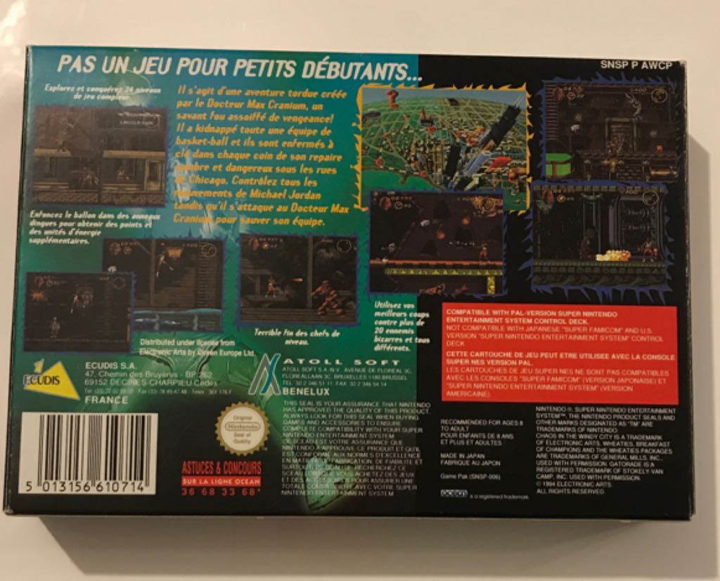 MICHAEL JORDAN Chaos in the Windy City - Nintendo Super Nintendo Entertainment System (SNES) video game collectible - Main Image 2