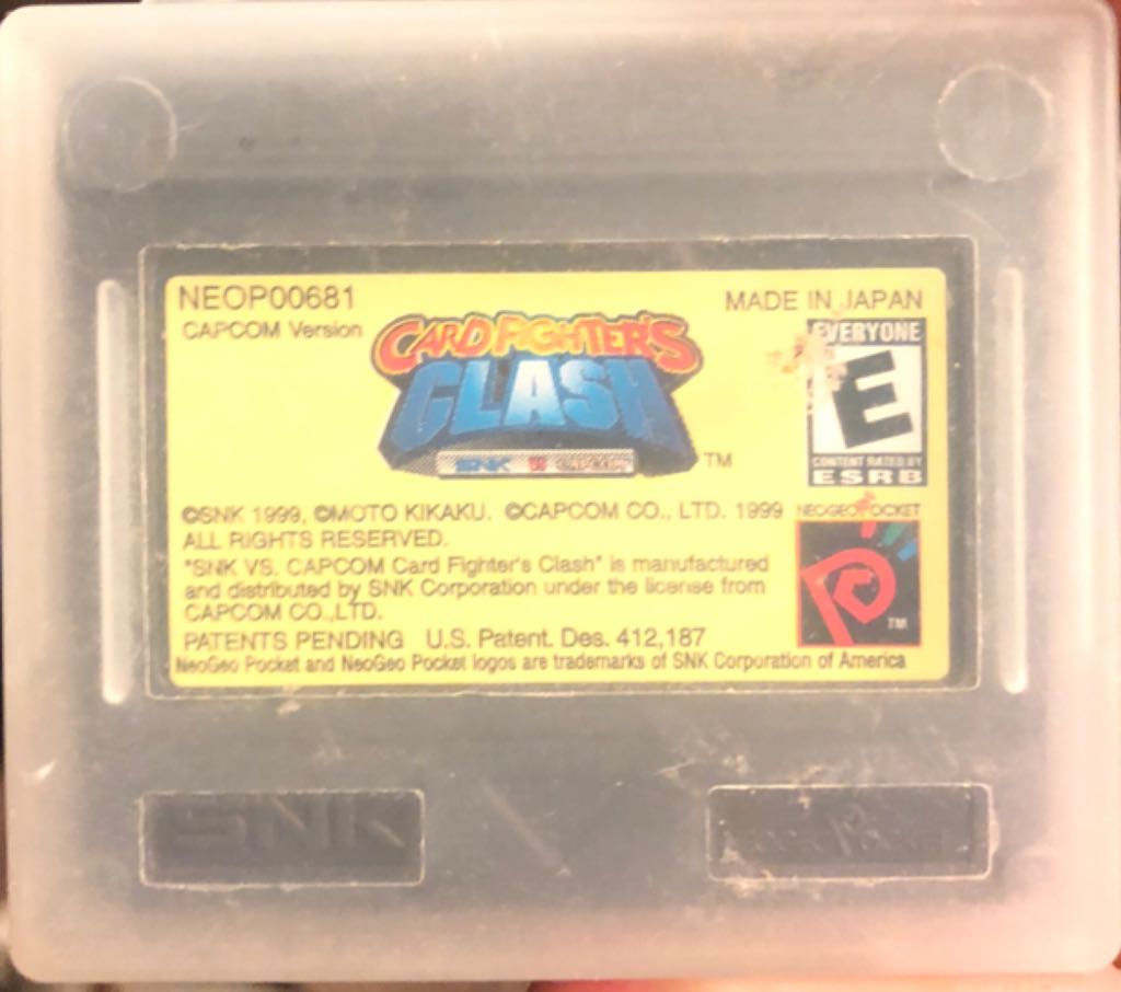 SNK vs Capcom - Card Fighters’ Clash (Capcom Version) - SNK Neo Geo Pocket Color (SNK) video game collectible [Barcode 018484006814] - Main Image 2