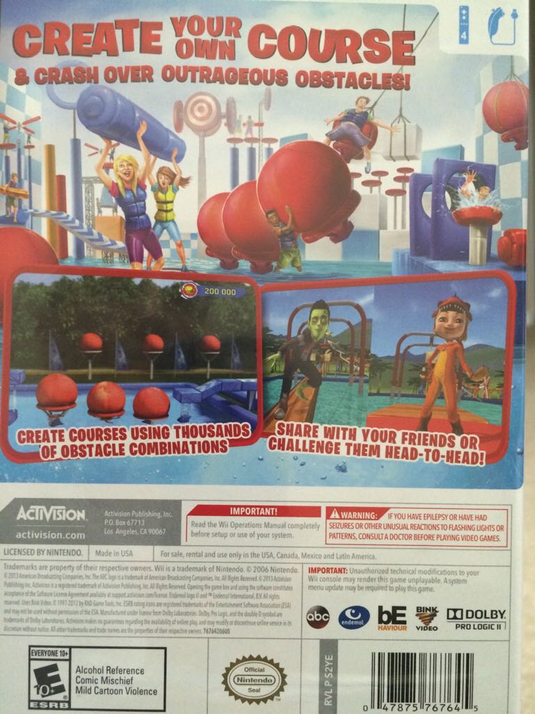 Wipeout: Create & Crash - Nintendo Wii (Actavision - 1-4) video game collectible [Barcode 047875767645] - Main Image 2