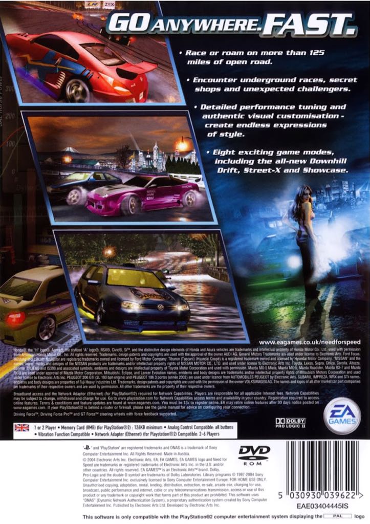 Need for Speed Underground 2 - Sony PlayStation 2 (PS2) (Electronic Arts - 1-2) video game collectible [Barcode 5030946046355] - Main Image 2