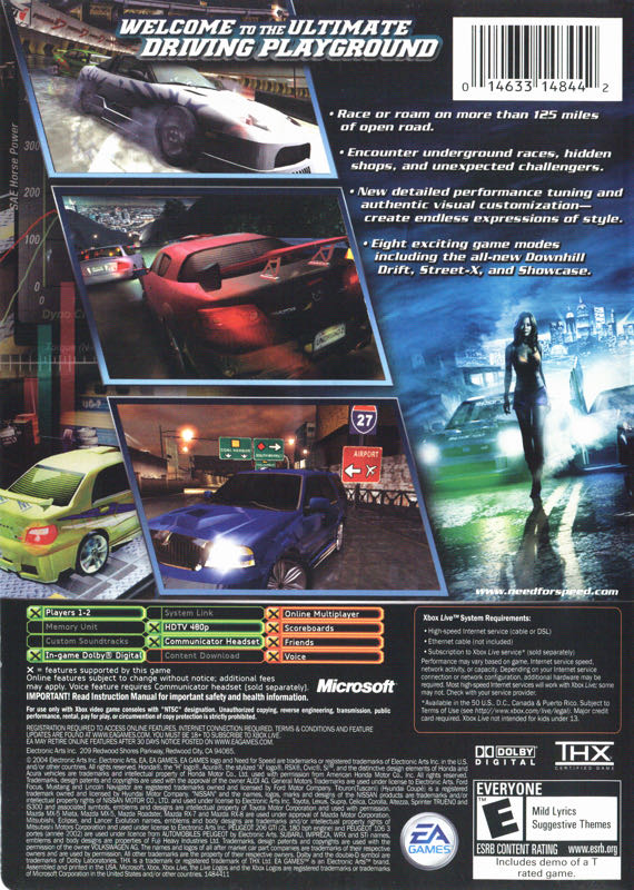 Need for Speed: Underground 2 - Microsoft Xbox (Electronic Arts, EA Sports - 1-2) video game collectible [Barcode 5035224039630] - Main Image 2