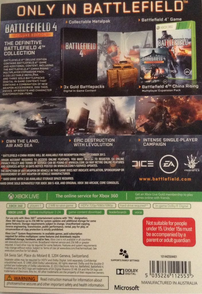 Battlefield 4: Deluxe Edition - Microsoft Xbox 360 (Ea + Dice - 1) video game collectible - Main Image 2