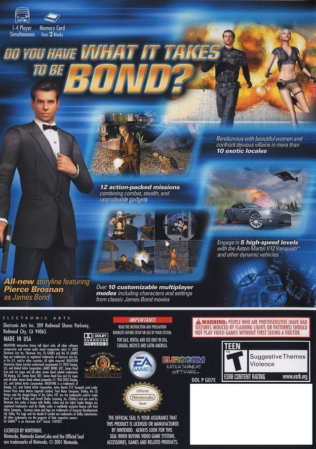 007: Nightfire - Sony PlayStation 2 (PS2) (Electronic Arts - 2) video game collectible [Barcode 014633145922] - Main Image 2