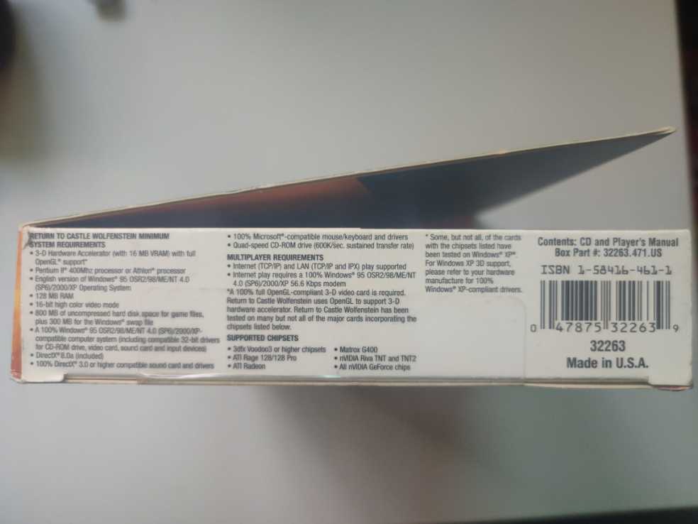 Return to Castle Wolfenstein - PC (ID Software) video game collectible [Barcode 047875322639] - Main Image 4