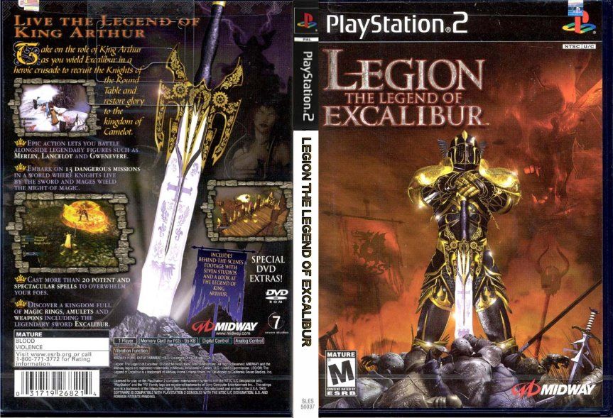 Leagion The Legend Of Excalibur - Sony PlayStation 2 (PS2) video game collectible - Main Image 1