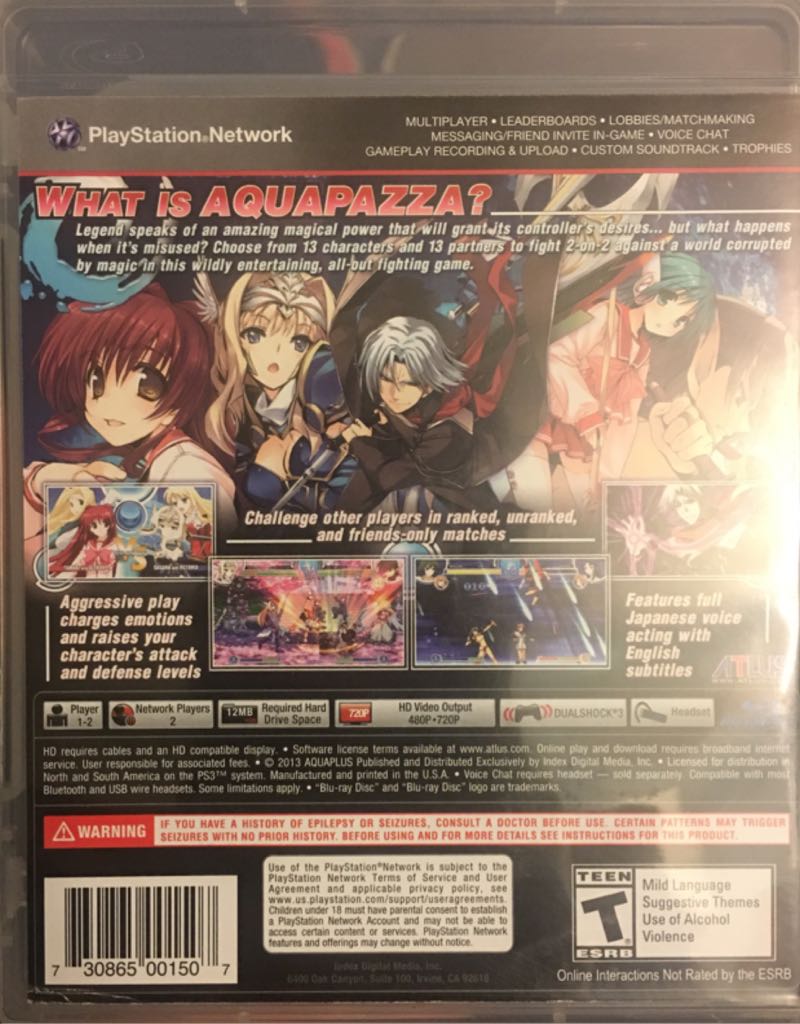 Aquapazza: Aquaplus Dream Match - Sony PlayStation 3 (PS3) (Atlus - 2) video game collectible [Barcode 730865001507] - Main Image 2