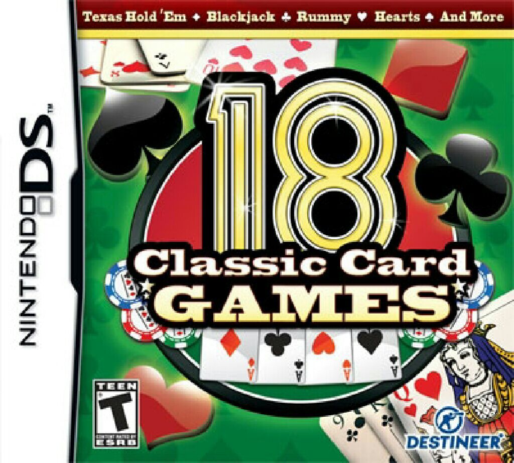 18 Classic Card Games - Nintendo DS (Destineer - 1) video game collectible [Barcode 828068213398] - Main Image 2