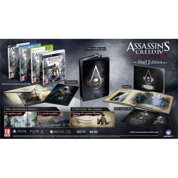 Assassin’s Creed IV Black Flag [Skull Edition] PS3 - Sony PlayStation 3 (PS3) (Ubisoft Montreal - 1) video game collectible [Barcode 3307215705278] - Main Image 2