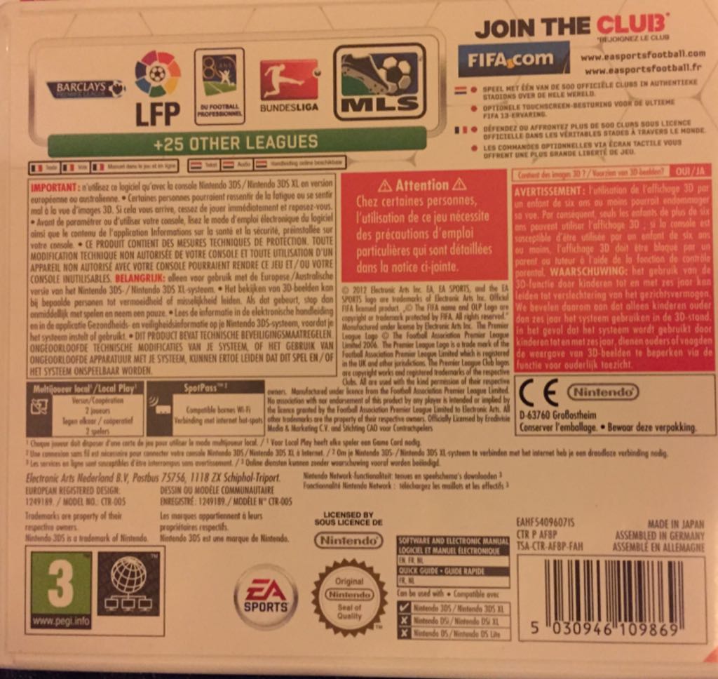 FIFA 2013 - Nintendo 3DS video game collectible [Barcode 5030946109869] - Main Image 2