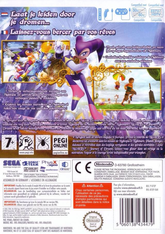 NiGHTS Journey of Dreams - Nintendo Wii (Sega - 2) video game collectible [Barcode 777720135069] - Main Image 2