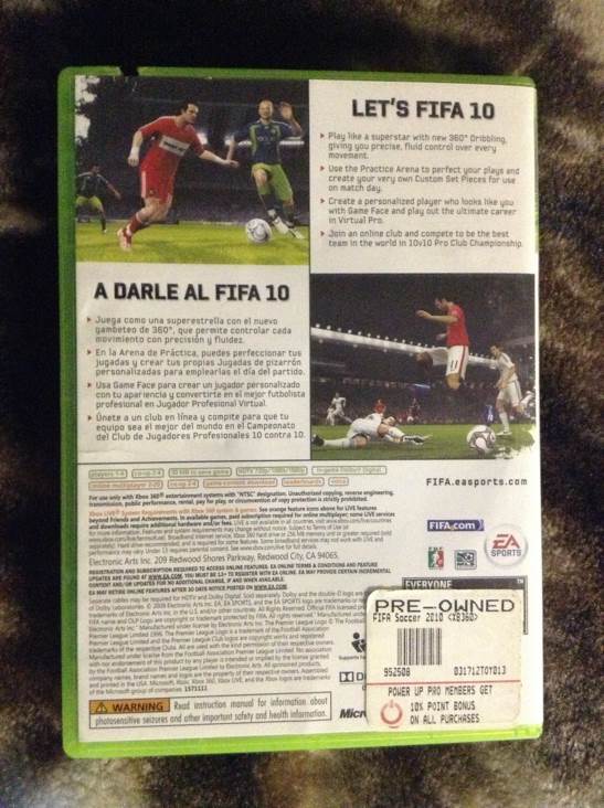 FIFA 10 - Microsoft Xbox 360 (Ea Sports - 4) video game collectible [Barcode 014633157116] - Main Image 2