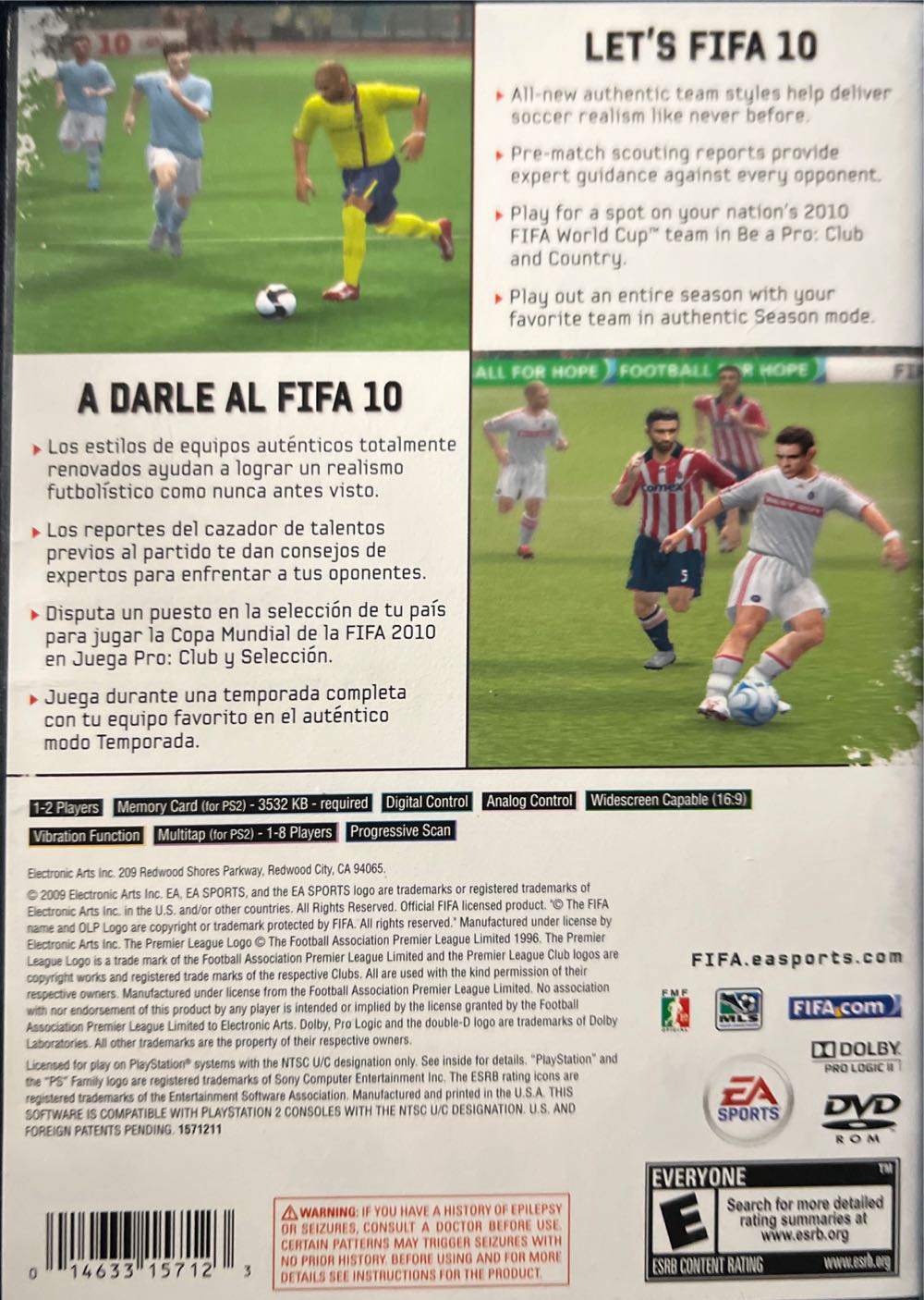 FIFA Soccer 10 - Sony PlayStation 2 (PS2) (Ea Sports - 2) video game collectible [Barcode 014633157123] - Main Image 2