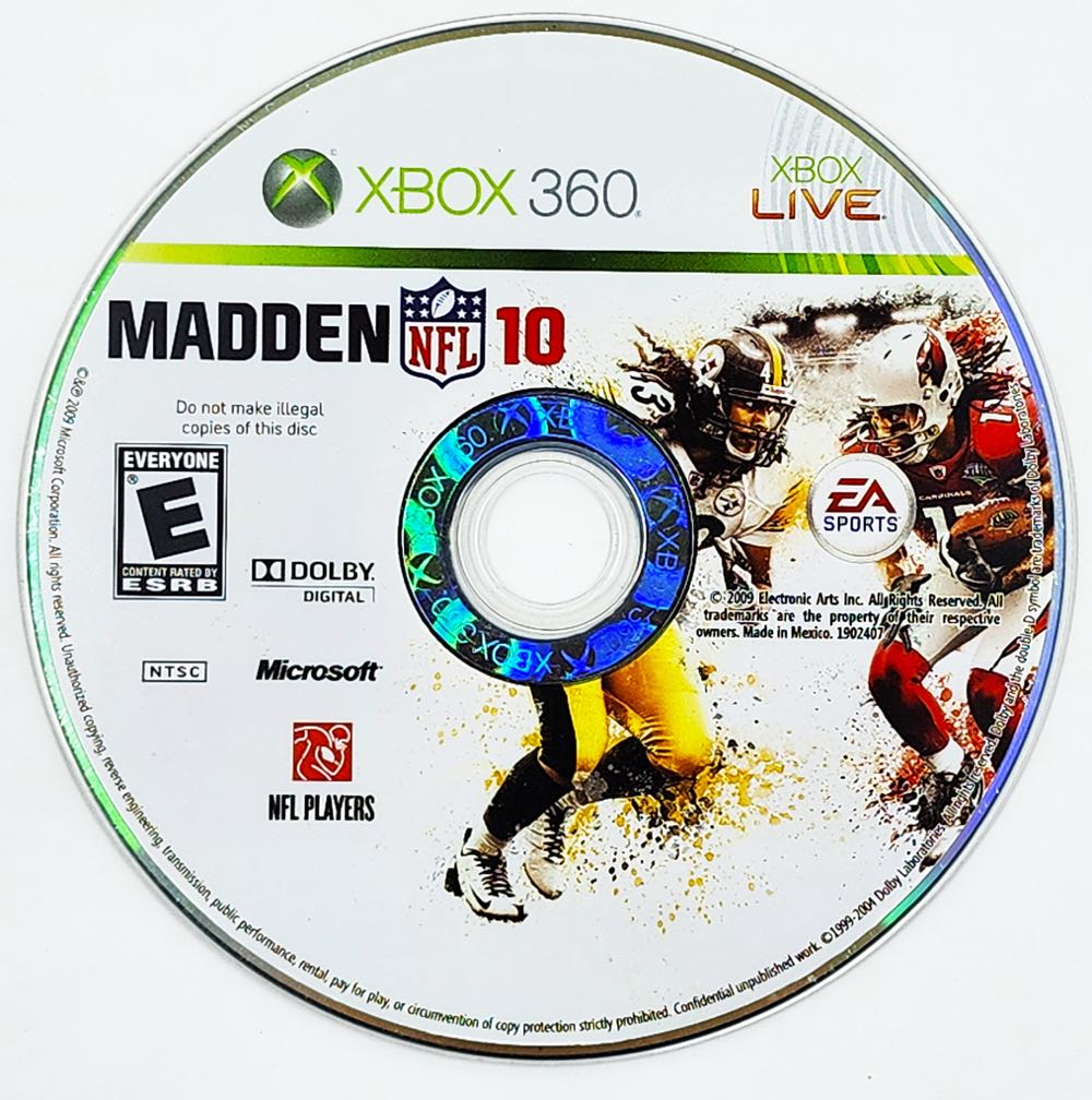 Madden NFL 10 - Microsoft Xbox 360 (Ea Sports - 4) video game collectible [Barcode 014633190243] - Main Image 3