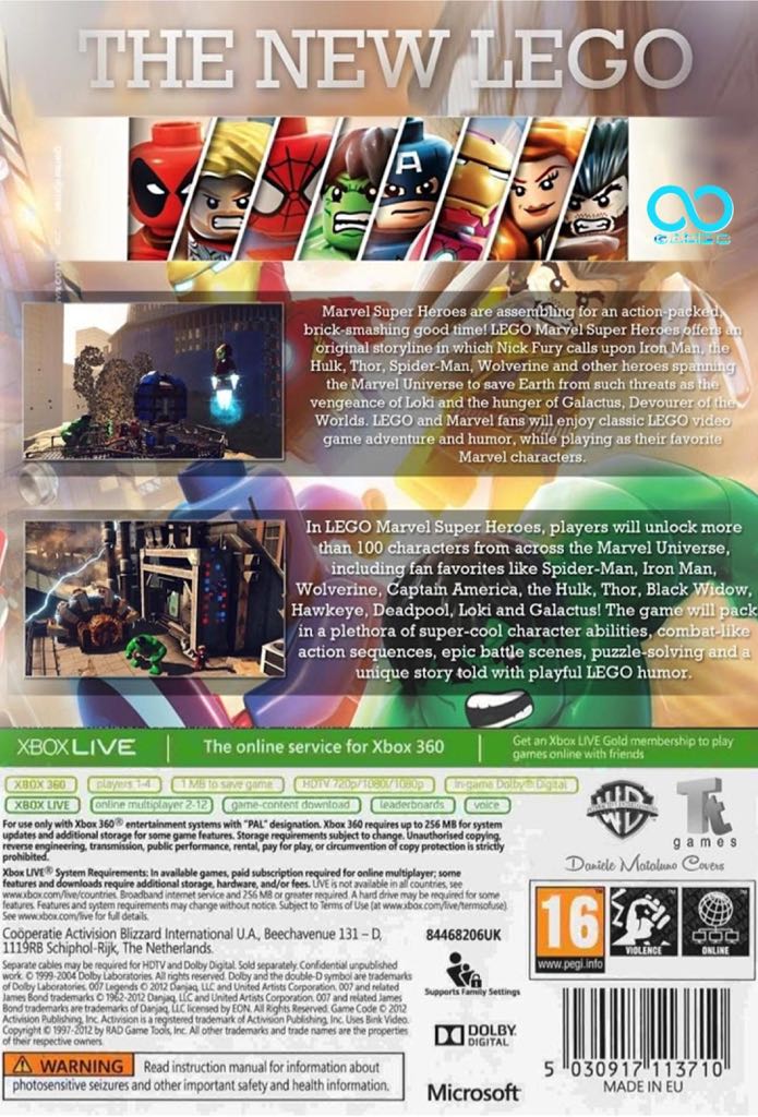 Lego Marvel Super Heroes - Microsoft Xbox 360 (Warner Brothers Interactive Entertainment - 2) video game collectible [Barcode 883929326983] - Main Image 2