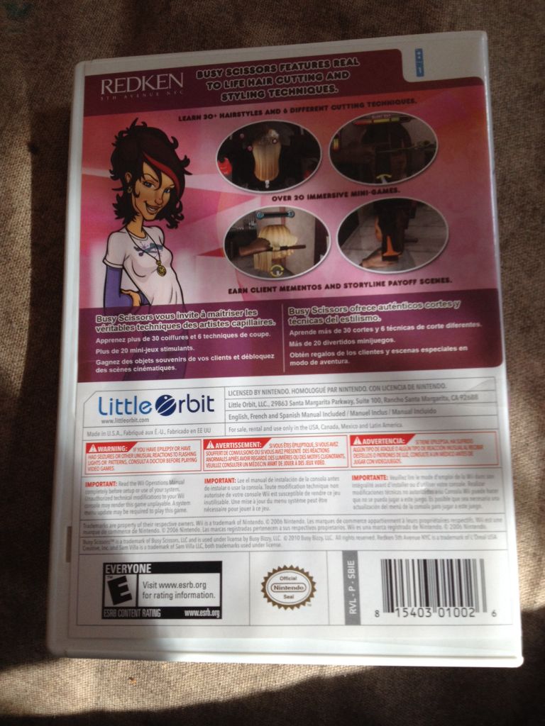 Wii Redken Busy Scissors - Nintendo Wii video game collectible - Main Image 2