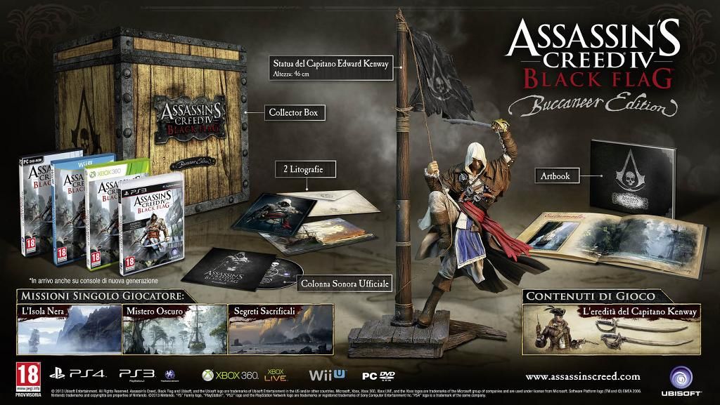 Assassin’s Creed 4 : Black Flag - Buccaneer Edition - Sony PlayStation 4 (PS4) (Ubisoft - 1) video game collectible [Barcode 3307215715697] - Main Image 2