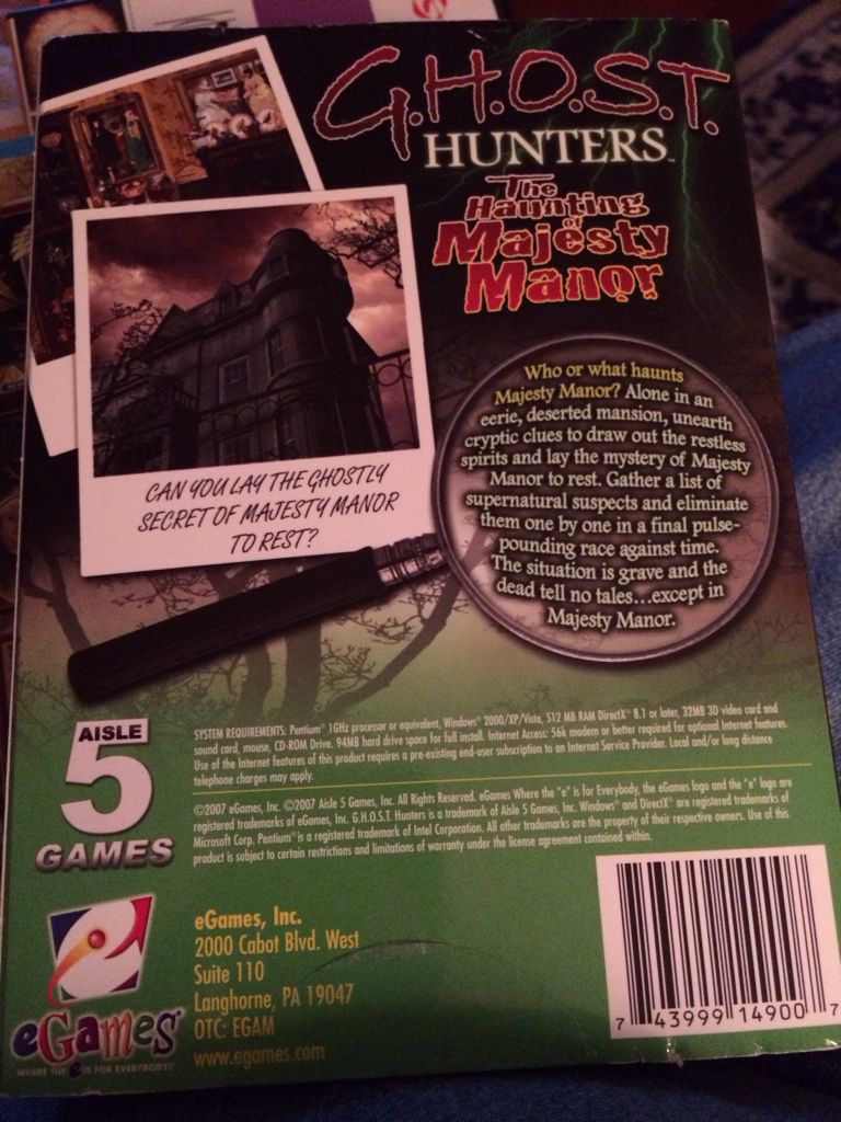 G.H.O.S.T. Hunters PC Game - PC (EGames) video game collectible [Barcode 743999149007] - Main Image 2