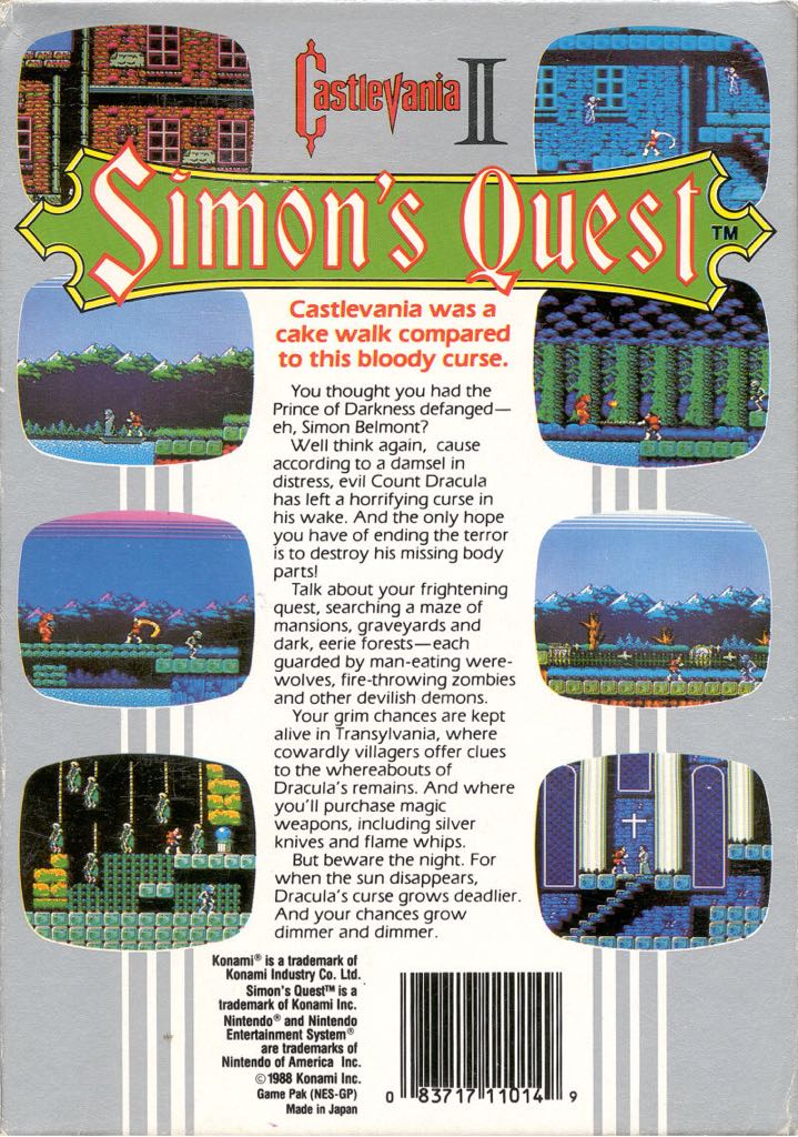 Castlevania 2 Simons Quest - Nintendo Entertainment System (NES) video game collectible - Main Image 2